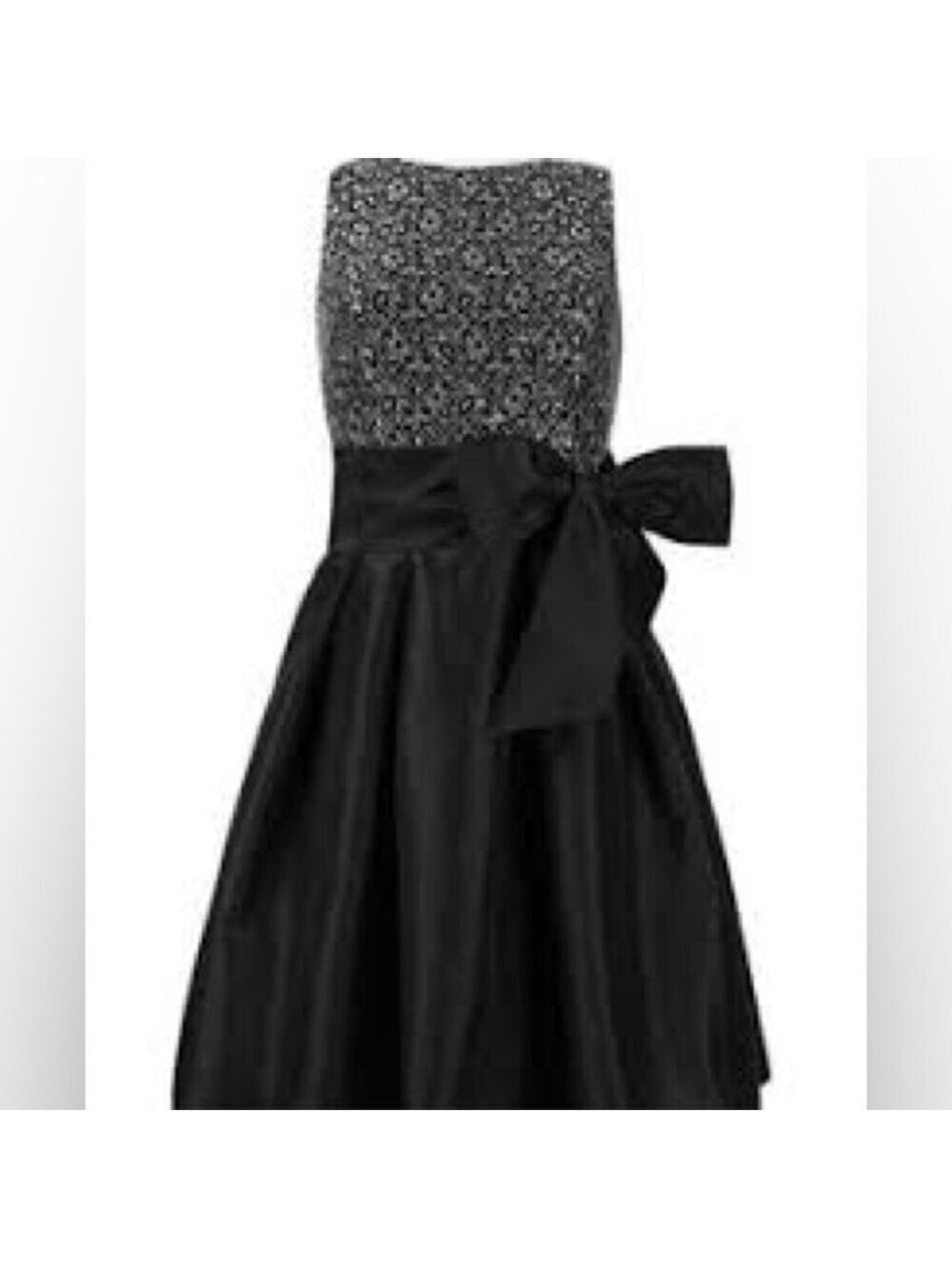 Cachet Black and Silver Sleeveless Cocktail Dress 10
